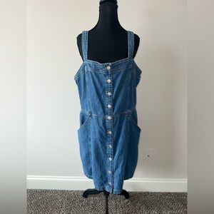 Levi’s Drea Dress Women’s Size XXL Button Front Medium Wash Denim